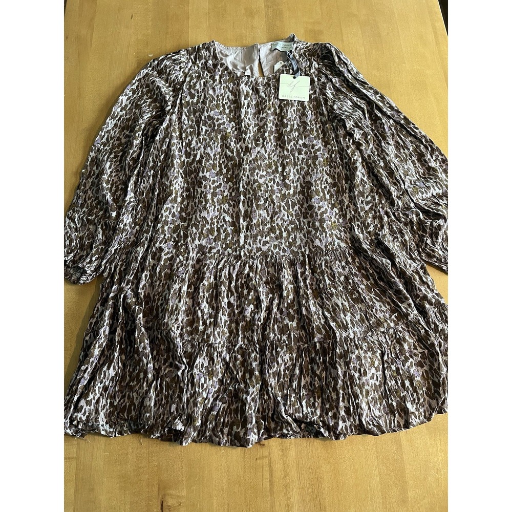 Dress Forum Women's Animal Print Dress Sz S Small Leopard NEW LA Aniston Mini - Picture 3 of 14